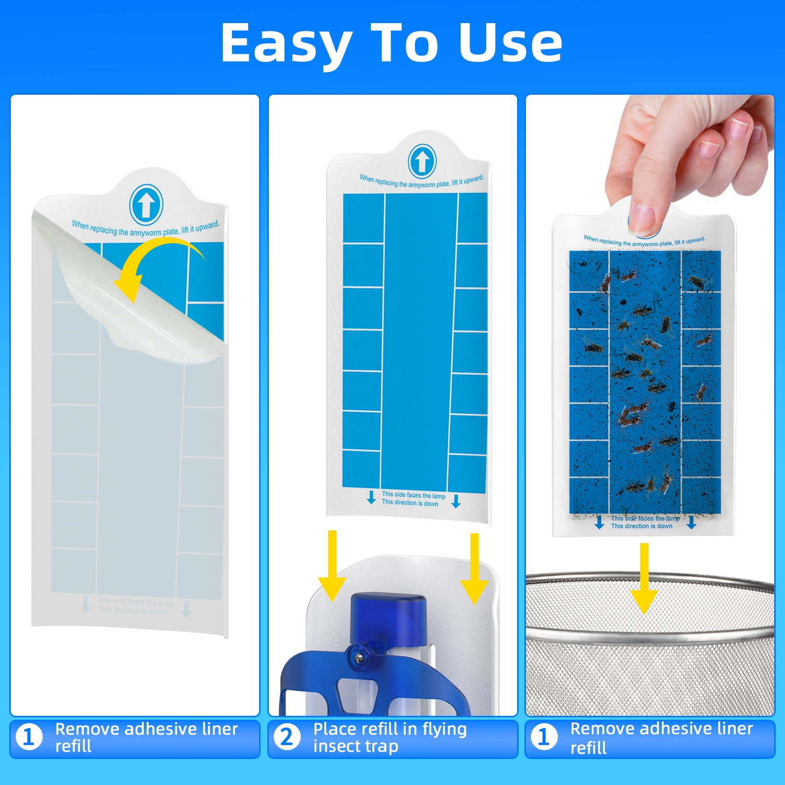 Onemayship Plug-in Mosquito Killer Lamp Indoor Bug Trap Blue Light Insect Zapper Safe for Pets&Kids - Home Professional Flying Insect Catcher