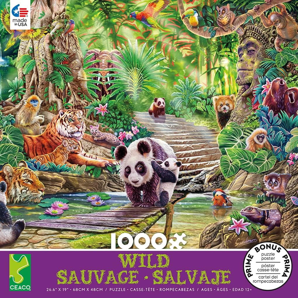 Ceaco Wild Series 4 - Asian Wildlife in Jungle (750 Pieces) New