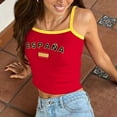 thumbnail image 2 of Xiaoxatg Tank Tops for Women Baby Tees Brazil Crop Top Graphic Tees 90s Streetwear Shirts with Trendy Retro Style E L, 2 of 5