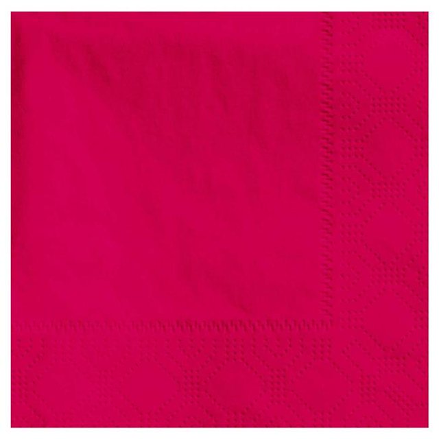 10 x 10 Po Serviette de Boisson et Cocktail Rouge 2 Plis - Étui de 1000