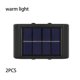 thumbnail image 4 of Billuyoard 2 piezas de luces solares de pared para exteriores, jardín, Patio, camino, detección de luz, lámpara de valla impermeable, accesorio de Iluminación y accesorios Blanco cálido Billuyoard HA066654-02B, 4 of 6