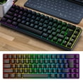 thumbnail image 2 of YongCo 68-Key Portable Membrane Typewriter Keyboard 18Kinds Color Backlights Russian English Keyboard for Office and Gaming, 2 of 20