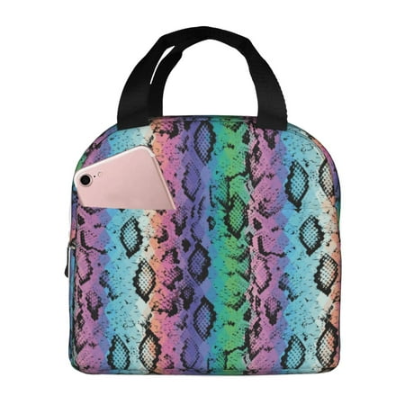 Insulated Lunch Bag for Women Men - Colorful leopard print A Leakproof Cooler Lunch Box for Women Men  Lunch Tote Bags for Work School Picnic Travel