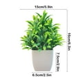 thumbnail image 3 of Artificial Green Potted -7.87" Tall PE Plastic Fake for Home Decor Indoor Tabletop Decoration Realistic Faux for Living Room TV Cabinet & Office, 3 of 6