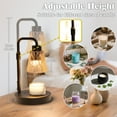 thumbnail image 5 of Homechoose  Dimmer Wax Warmer Lamp, 50W Adjustable Height Candle Warmer with 2/4/8/10H Timer, 10-100% Dimming, GU10 Bulb Included, Matte Black for Scented Wax Melts, 5 of 12