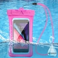 thumbnail image 4 of Transparent Mobile Pouch, Waterproof, Snow Resistant, Dirt Protection Cover for Mobile Gadgets, Protective Case 7 Inches (Pink), 4 of 5