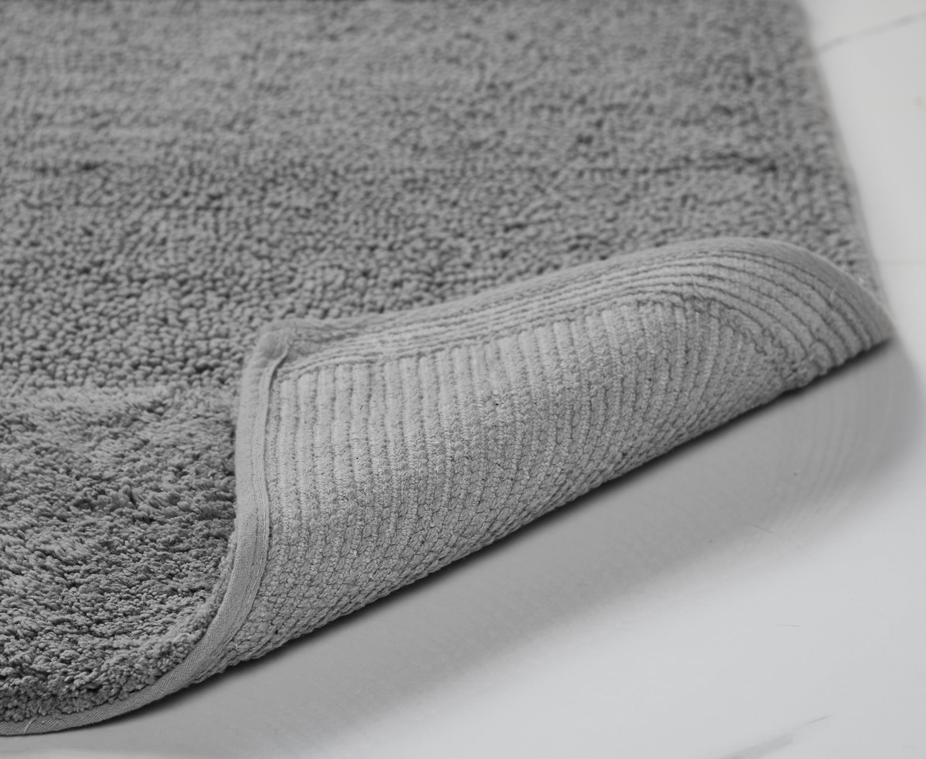 Better Trends 5 Piece Bathroom Rug Set, 100% Cotton, Extra Soft Tufted Bath Mat, Water Absorbent & Non Slip Bath Rug, (Gray) Granada Collection