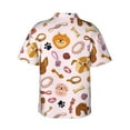 thumbnail image 4 of Xecao Cute Dog print Hawaiian shirt - a stylish short-sleeve button-down for men, perfect for casual beach and tropical outings., 4 of 9