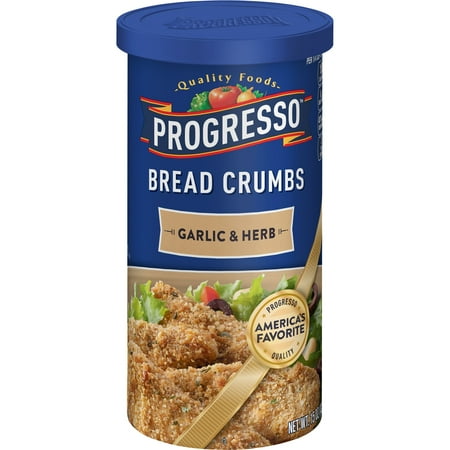 Fish Bread Crumbs - (5 Pack) Progresso Garlic and Herb Bread Crumbs, 15 oz Container