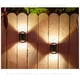 thumbnail image 5 of Xihbxyly Luces de Valla para Exterior, Lámparas de Pared Led Solares, Resistencia Al Agua Ip65, Encendido Automático Del Anochecer Al Amanecer, Fácil Instalación, Juego de 4, Iluminación para Jardín,, 5 of 7