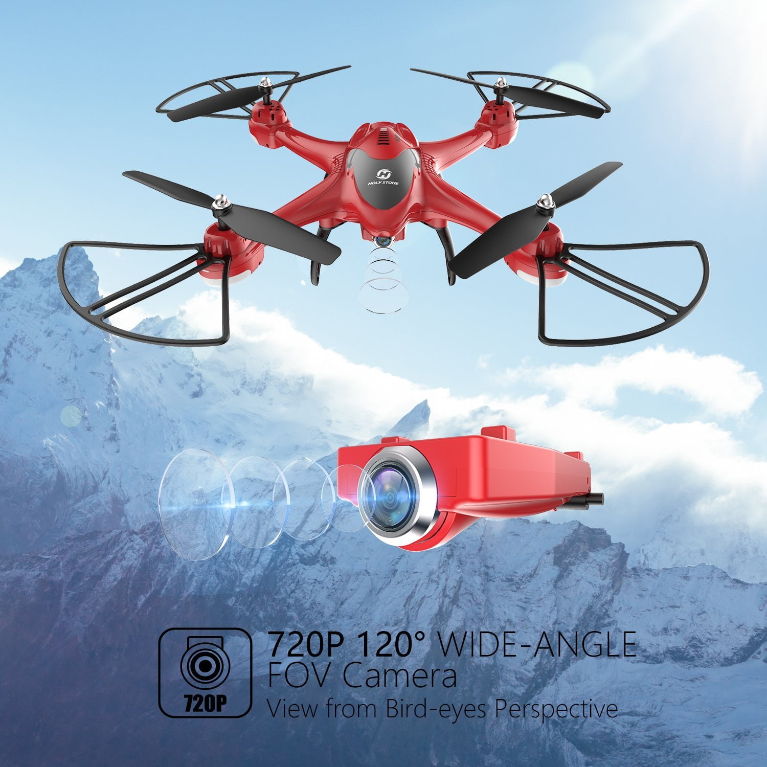 WiFi APP Control Altitude Hold Headless Mode 3D Flips Holy Stone HS220 FPV RC Quadcopter Drone with Camera Live Video One Key Take Off/Landing Foldable Arms,Wing and Folding Flight Modes 