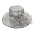 thumbnail image 2 of Flor Red Hilo Sombrero para el sol Playa Protector solar Sombrero para el sol Mujer Organza Sombrero de copa Wmkox8yii jkg5763, 2 of 2