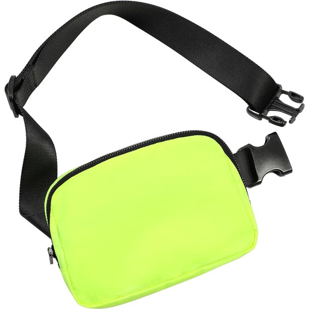 ODODOS Mini Riñonera Unisex con Correa Ajustable Pequeña Riñonera para Entrenamiento Correr Viajar Senderismo, Negro