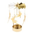 thumbnail image 1 of Sywqhk Candelero de oro romántico Carrusel giratorio Portavelas de té (B) Sywqhk Para estrenar, 1 of 6