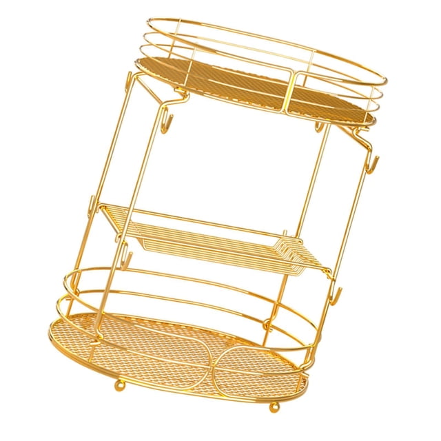 jifeng Coffee Pod Holder Hollow Coffee Capsule Organizer for Restaurant Bar Kitchen Gold