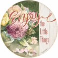 thumbnail image 1 of Marjolein Bastin Enjoy the Little Things 21" Round Wood Sign, 1 of 1