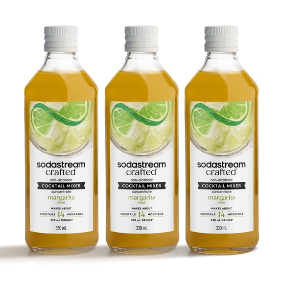 sodastream 11.1 fl oz Crafted Mixers Margarita Cocktail Drink Mix, 3pk