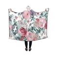 thumbnail image 3 of HATIART Cerisier Fleurs Couverture à Capuchon Couverture Portable Confortable à Capuche Jeter Wrap 40x50 Pouces, 3 of 3