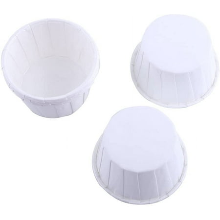 100pcs x Baking cups 100pcs Paper Cake Cupcake Liner Case Wrapper Muffin Baking Cup for Party Wedding Yellow (pure white bottom)
