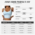 thumbnail image 5 of Uemuo Light Blue Marble Pattern Women's Sports Bra - High Impact Support, Breathable, and Comfortable Athletic Bra for Running, Yoga, and Workouts, 5 of 9