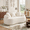 Cloud White, variant on CKEASEAN 65"W Chenille Compression Curved Loveseat, No Assembly Required, Full Compression Sponge Plush Couch with 3 Throw Pillows, Luxury Floor Cloud Boneless Couches for Small Spaces & Living Room