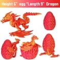 thumbnail image 3 of Figura de juguete Jefuzh con diseño de dragón dorado rojo impreso en 3D, 14 cm, 3 of 7