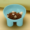 thumbnail image 4 of HHBEAUTY Raised Cat Bowl,Sky Blue Elevated Cat Food Bowl for Indoor Cats,Anti Vomiting & Protect Pet's Spine,Cute Tilted Cat Dish for Flat Faced Cats and Kitten, 4 of 9