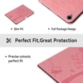 thumbnail image 6 of Case for iPad Mini 6 2021 (8.3 Inch) 6th Generation Case, Embossed Cat & Tree PU Leather Retro Shockproof Magnetic Clasp Wallet Card Slots Folio Kickstand Cover for iPad Mini 6th Gen, Pink, 6 of 6