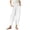White, variant on WAVSUF Girls Cotton Linen Pants, Straight Leg Side Pockets Elastic Waist Fall Daily Trousers Beige 7-8