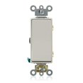 thumbnail image 1 of Leviton 5693-2T - Interruptor Silencioso De Ca Basculante De 3 Vías Decora Plus De 15 Amperios, 120/277 Voltios, Color Almendra Claro, 1 of 1