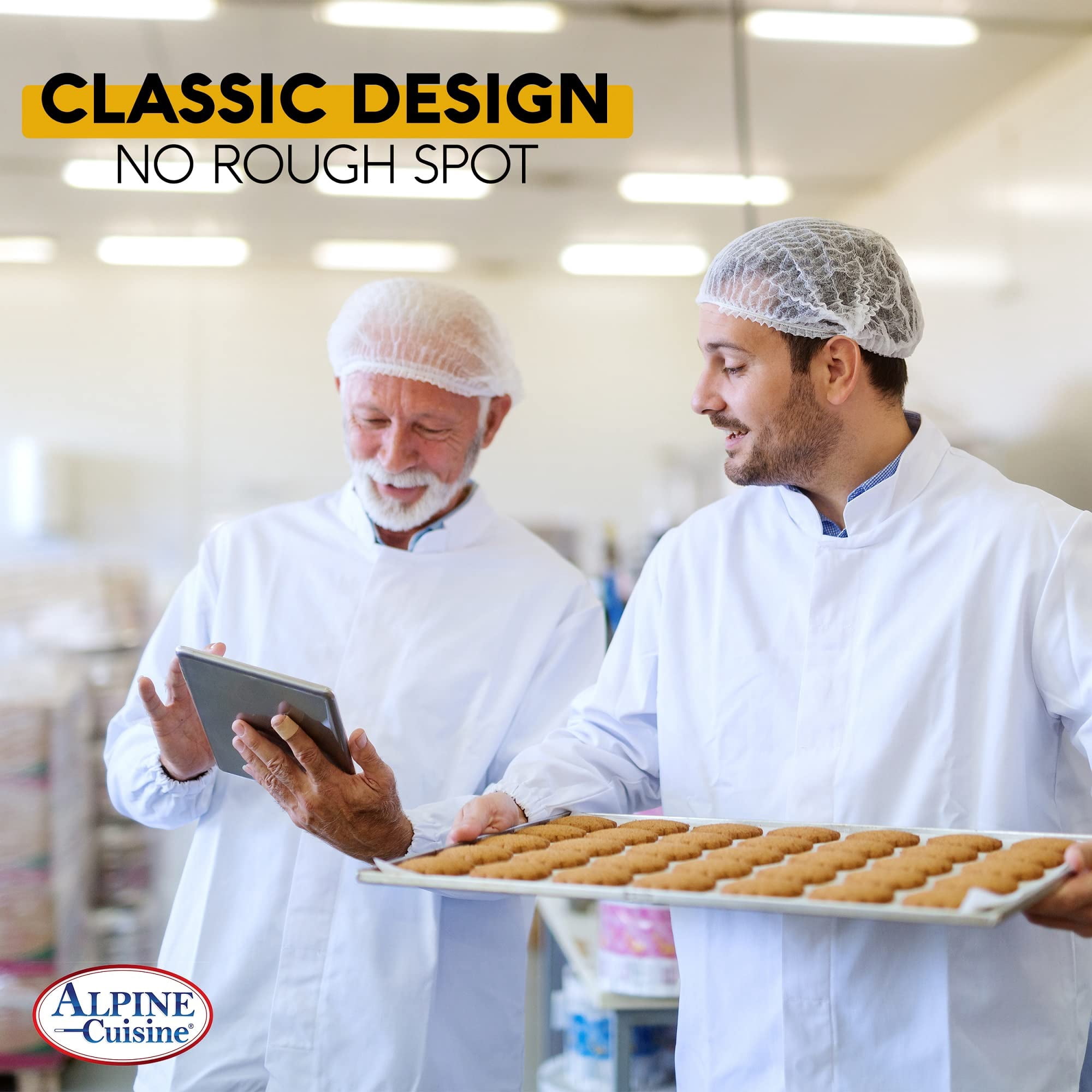Alpine Cuisine Professional Full Aluminum Cookie Sheet 18x26-inch - Rimmed Baking Sheets for Oven - Durable, Oven-Safe, Easy to Clean, Commercial Quality - Great for Roasting & Baking