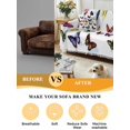 thumbnail image 5 of Butterfly Print Couch Cover for 2 Cushion Sofa, Modern Colorful Animals Washable Loveseat Sofa Covers Slipcover for Sectional Sofas L-Shaped, Couch Throw Cover 71"x118", 5 of 9