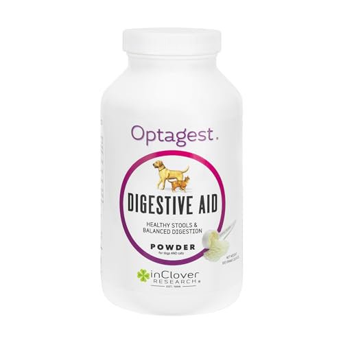 InClover Optagest Natural Digestive Aid, Organic Prebiotics & Enzymes Supplement Powder for Dogs and Cats - Promotes Healthy Stools, Less Gas, Optimal Nutrient Absorption, Intestinal Balance, 10.5oz
