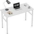 thumbnail image 3 of Folding Computer Desk Foldable Work Desk Table Writing Desk Folding Home Office Desk  No  to Assemble  Teak&, 3 of 5