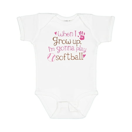 

Inktastic Future Softball Player Girls Gift Baby Girl Bodysuit