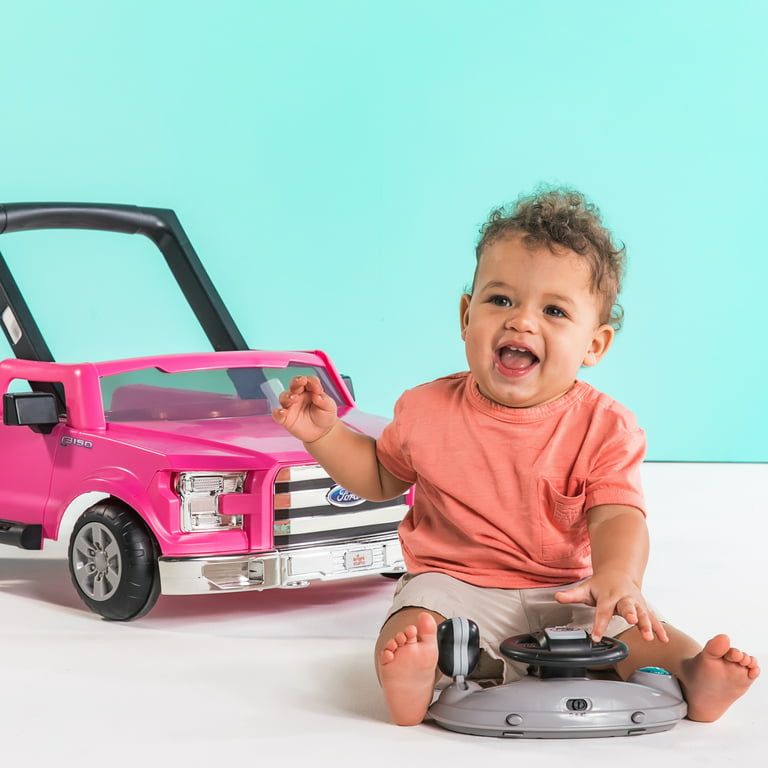 Bright Starts 3 Ways to Play Ford F-150 Baby Walker with Activity Station,  Pink