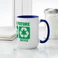 thumbnail image 4 of CafePress - Rethink The Future, Recycle Large Mug - 15 oz Ceramic Large White Novelty Mug, 4 of 4