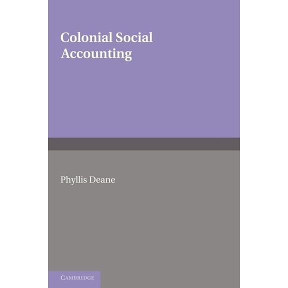 Colonial Social Accounting, (Paperback)