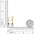 thumbnail image 2 of Gem Stone King 18K Yellow Gold Plated Silver White Moissanite and Black Onyx Dangle Earrings for Women with Lab Grown Diamond (4.67 Cttw, Oval 9X7MM), 2 of 3