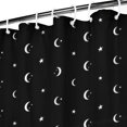 thumbnail image 3 of Black White Moon Star Pattern Shower Curtain 36"x72" ,Bathroom Decorative Shower Curtains Set with 12 Hooks,Modern Waterproof Washable Shower Curtain, 3 of 6
