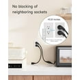 thumbnail image 3 of 1Ft Flat Plug Short Extension Cord, 90 Degree Plug Adapter, Low Profile 3 Prong Small Grounded Cords 14 AWG 15A 1875W 3 Pack Black, 3 of 12