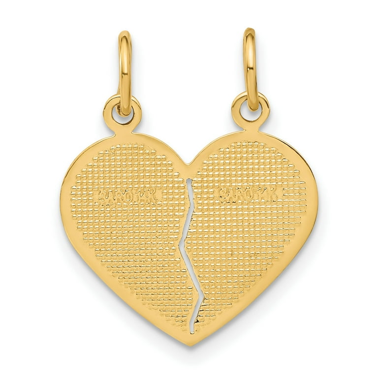 MOM Pendant with Heart of 14k Gold - Made in the USA MOM Pendant with Heart of 14k Gold - Made in the USA