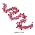 thumbnail image 3 of 78.74" Valentines Tinsel Garland Valentine Tree Decorations, Heart Tinsel Garland Red Valentine Garland Hanging Valentine‘s Day Decoration for Indoor and Outdoor, 3 of 6