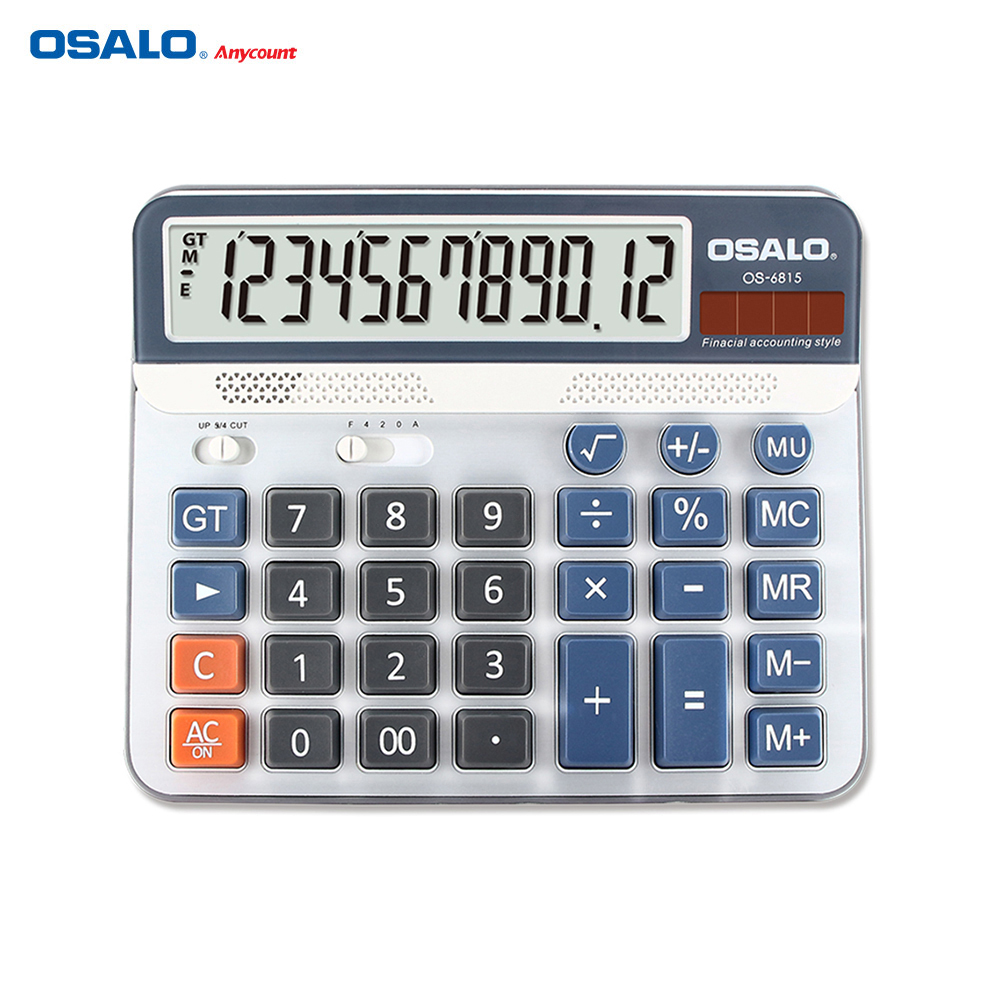 OSALO OS6815 Desktop Electric Calculator Counter ABS 12digit LCD