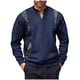 thumbnail image 2 of pstuiky camisas de hombre de manga larga, Sudadera con cuello en V y manga larga con estampado de colores sólidos para hombre top de hombre s, 2 of 9