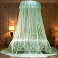 thumbnail image 4 of Mosquito Net Bed Canopy Princess Dome Polyester Mosquito Net with Lace Decoration Breathable Anti-Mosquito for Bedroom Green, 4 of 6