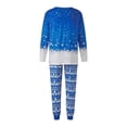 thumbnail image 3 of Christmas Family Pajama Matching Set Elk Print T-shirt Tree Pants, 3 of 9