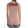 thumbnail image 3 of SUMONA Women Round Neck Accent Two Tones Casual Basic Ribbed Tank Top, 3 of 3