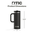 thumbnail image 5 of RTIC 20 oz Ceramic Lined Insulated Road Trip Travel Mug, Leak-Resistant Lid, Black, 5 of 10