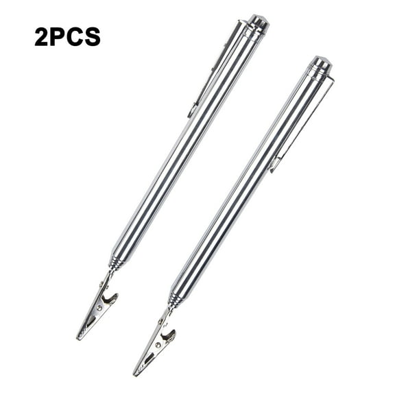 2PCS Telescopic Alligator Clips Stainless Steel For Air Conditioning Home Repairs Automotive Work Multimeter Alligator Pen Clip